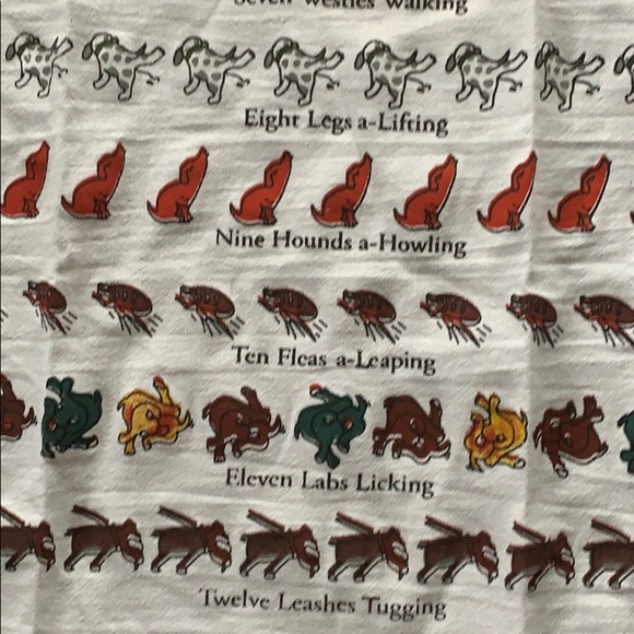 Twelve Days Of Dog Lovers Christmas Dish Towel - Picture 6 of 6